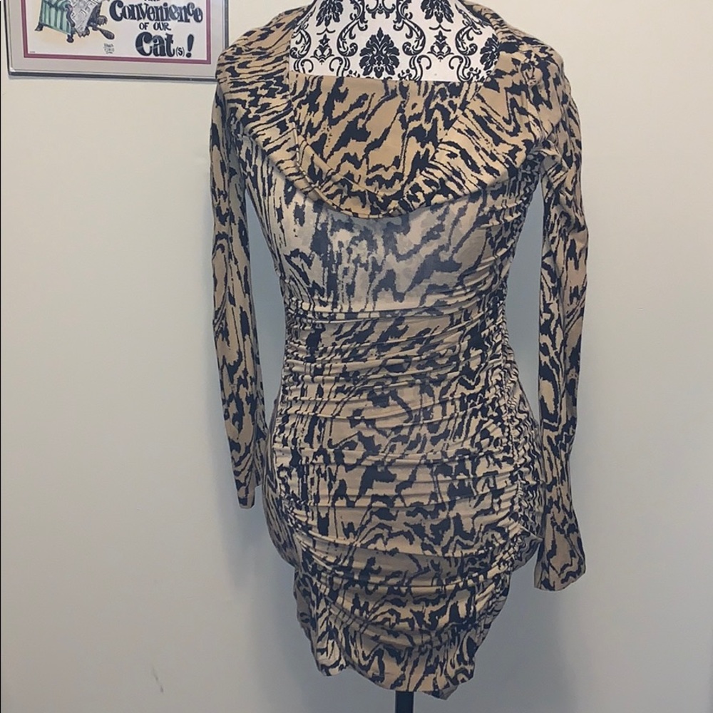 Tart rouched tiger print dress